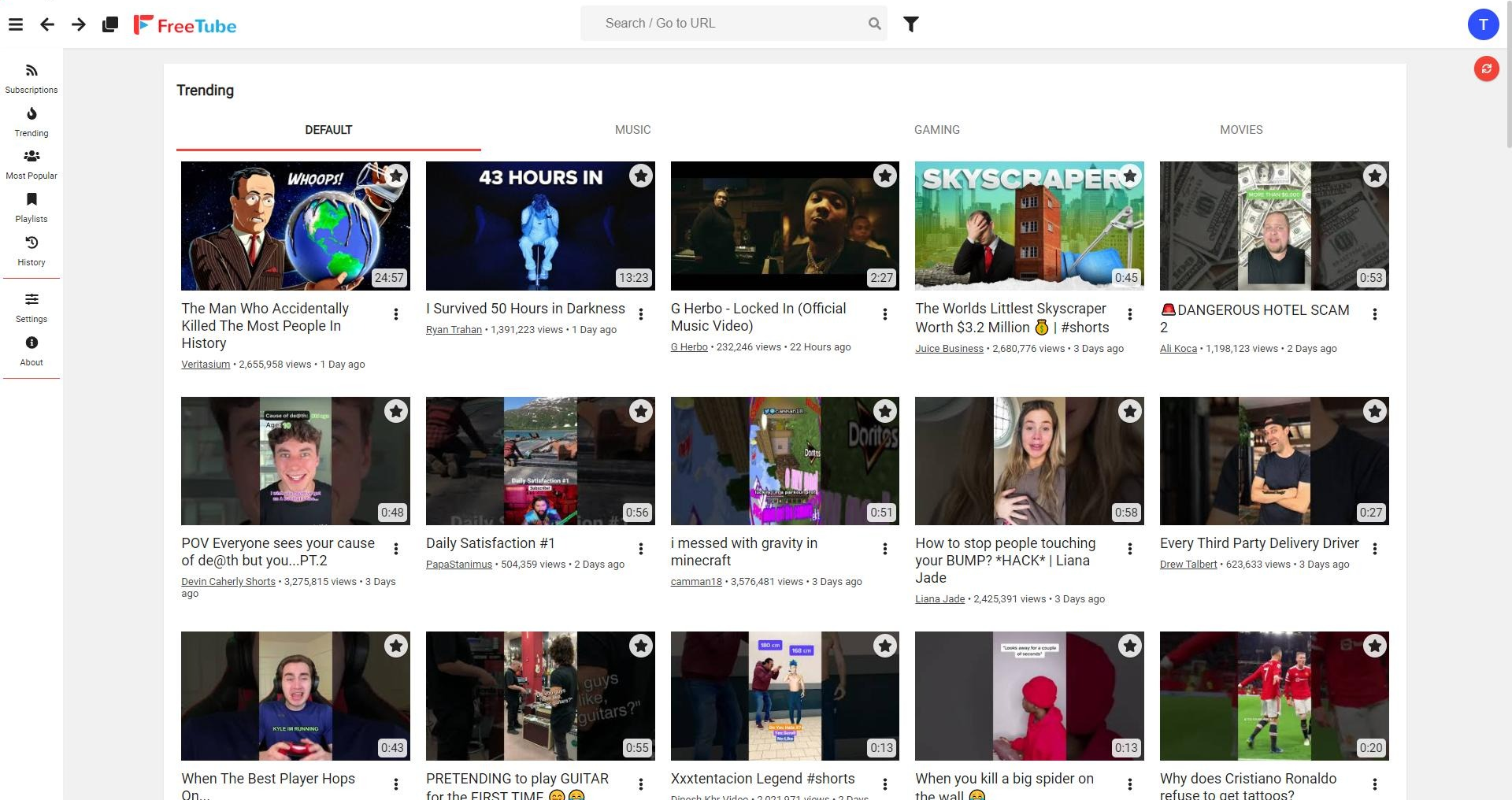 FreeTube 0.19.1 for windows download free